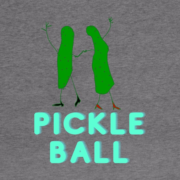 Pickle, Pickleball, Ball, Dancing, Funny T-Shirt, Funny Tee, Badly Drawn, Bad Drawing by Badly Drawn Design